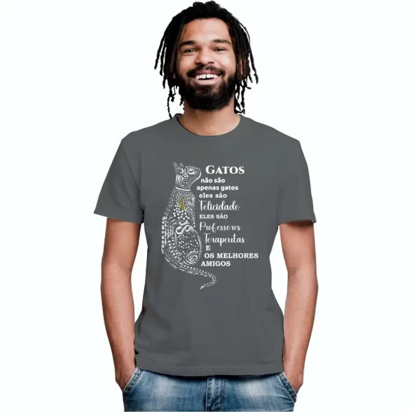 Camiseta com Estampa, Gatos não são Apenas Gatos, Modelo Tradicional - Image 2