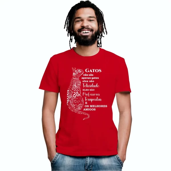 Camiseta com Estampa, Gatos não são Apenas Gatos, Modelo Tradicional - Image 5