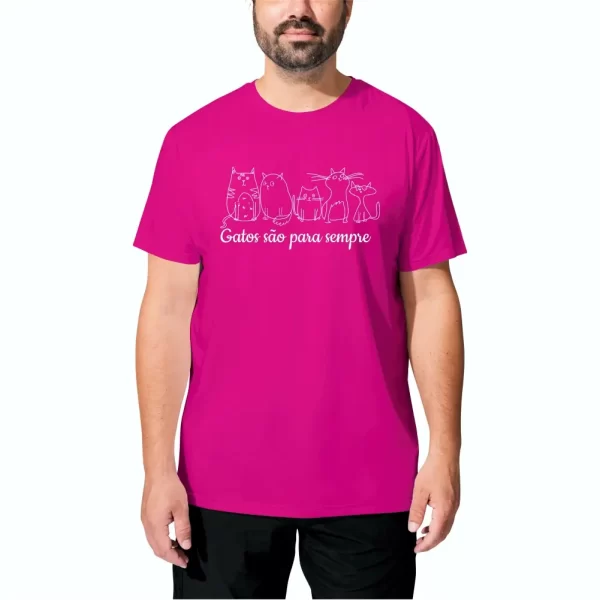 Camiseta com Estampa Gatos são Para Sempre, Modelo Tradicional - Image 3