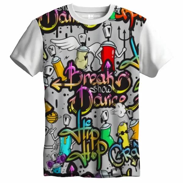 Camiseta com Estampa Grafite Breake Show Dance, Modelo Tradicional - Image 6