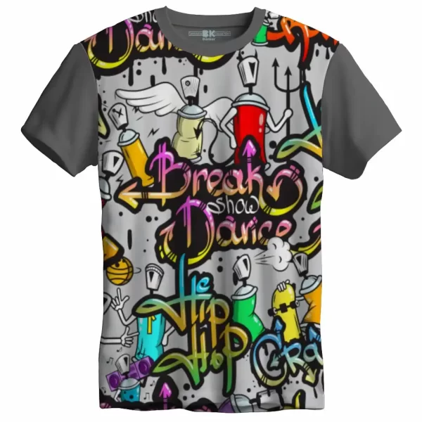 Camiseta com Estampa Grafite Breake Show Dance, Modelo Tradicional - Image 2