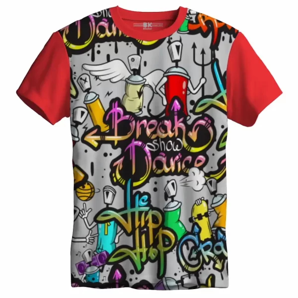 Camiseta com Estampa Grafite Breake Show Dance, Modelo Tradicional - Image 5