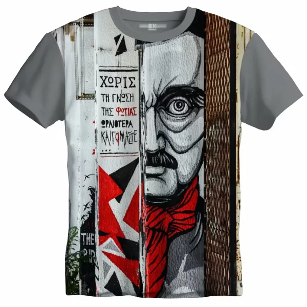 Camiseta com Estampa Grafite Espionando, Modelo Tradicional - Image 2