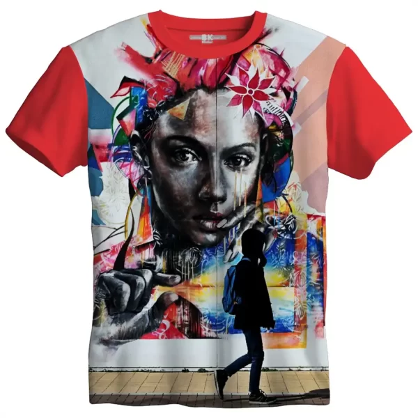 Camiseta com Estampa Grafite Gesto, Modelo Tradicional - Image 5