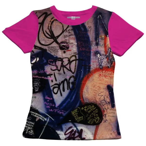 Camiseta com Estampa Grafite Homenagem, Modelo Feminino Baby Look - Image 3