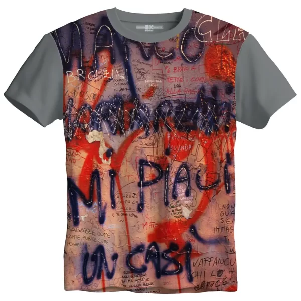 Camiseta com Estampa Grafite Latina, Modelo Tradicional - Image 2