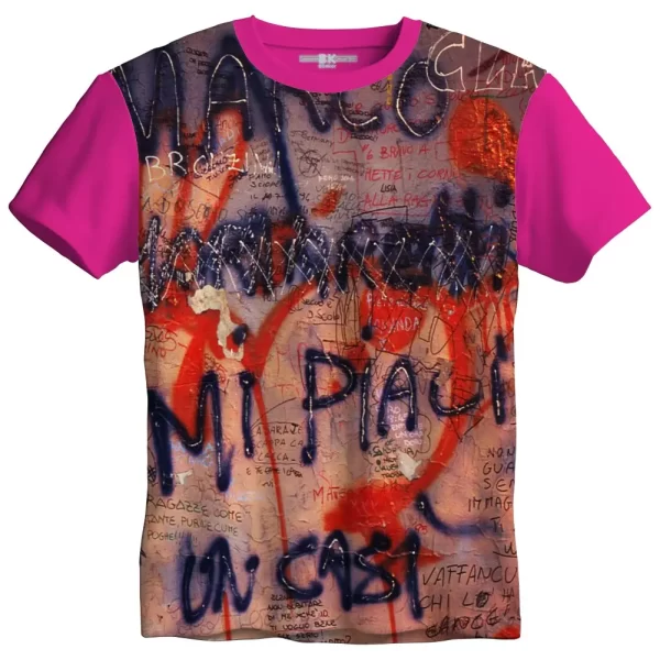 Camiseta com Estampa Grafite Latina, Modelo Tradicional - Image 3