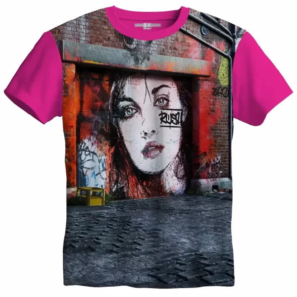 Camiseta com Estampa Grafite Rush, Modelo Tradicional - Image 3