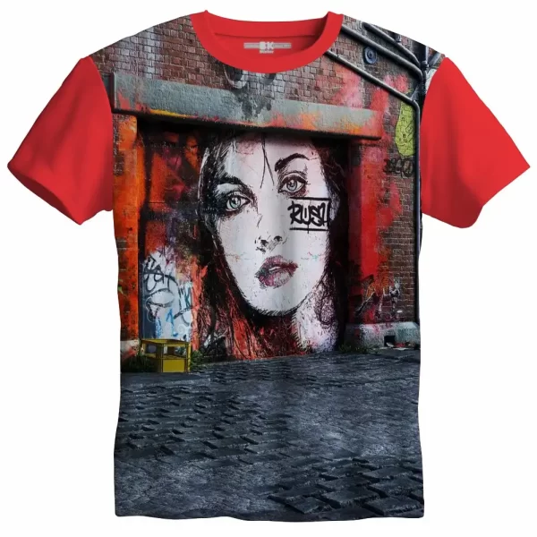 Camiseta com Estampa Grafite Rush, Modelo Tradicional - Image 5