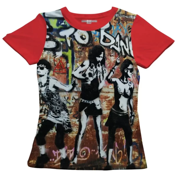 Camiseta com Estampa Grafite Trio Dance, Modelo Feminino Baby Look - Image 5