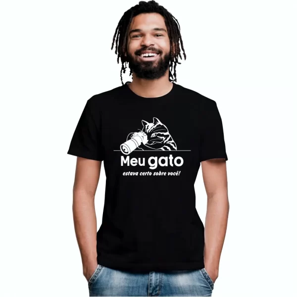 Camiseta com Estampa, Meu Gato Estava Certo Sobre Você, Modelo Tradicional - Image 5