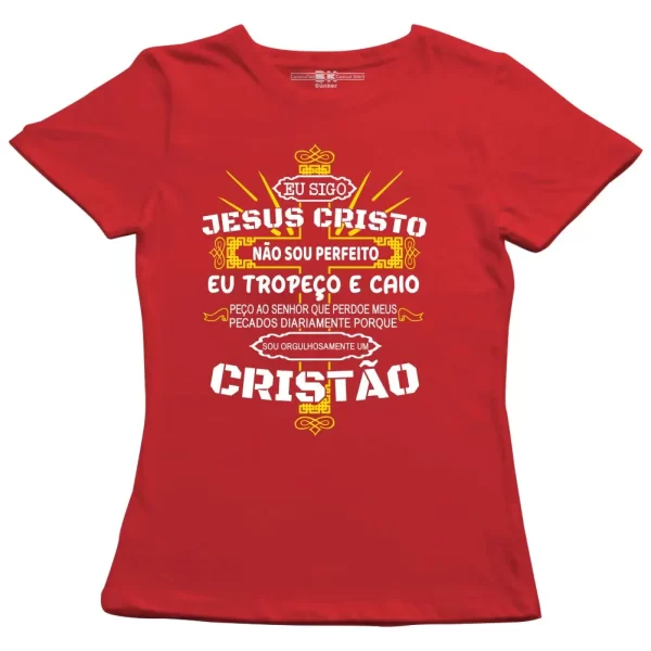 Camiseta Modelo Baby Look, Estampa; eu Sigo Jesus - Image 5