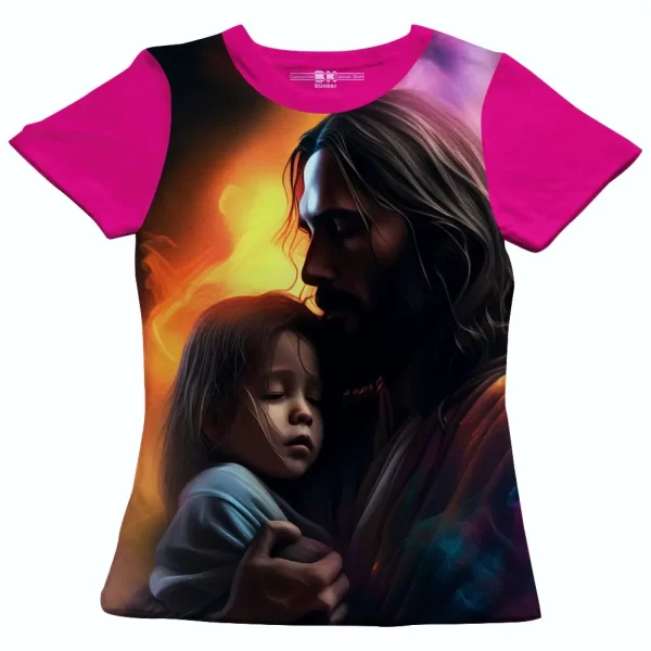 Camiseta Modelo Baby Look, Estampa; Jesus Companheiro - Image 3