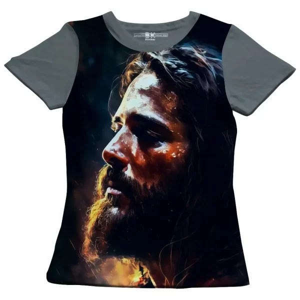 Camiseta Modelo Baby Look, Estampa; Jesus é a Luz - Image 2