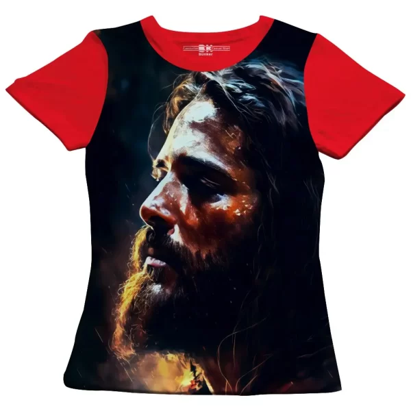 Camiseta Modelo Baby Look, Estampa; Jesus é a Luz - Image 5