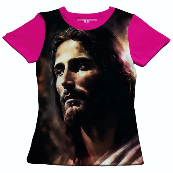 Camiseta Modelo Baby Look, Estampa; Jesus Reflexão - Image 3