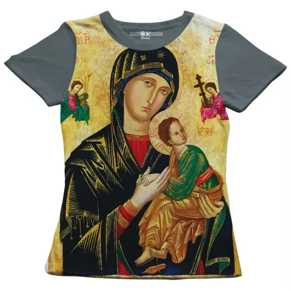 Camiseta Modelo Baby Look, Estampa; Mãe do Perpétuo Socorro - Image 2