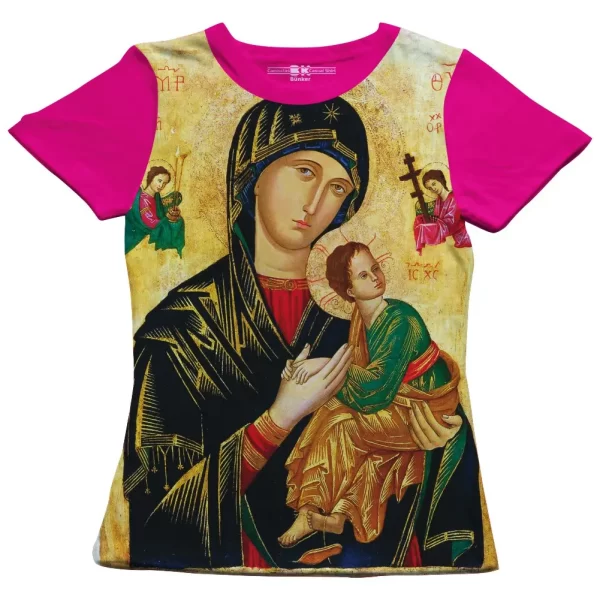 Camiseta Modelo Baby Look, Estampa; Mãe do Perpétuo Socorro - Image 3