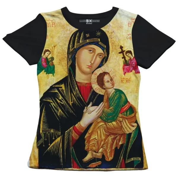 Camiseta Modelo Baby Look, Estampa; Mãe do Perpétuo Socorro - Image 4