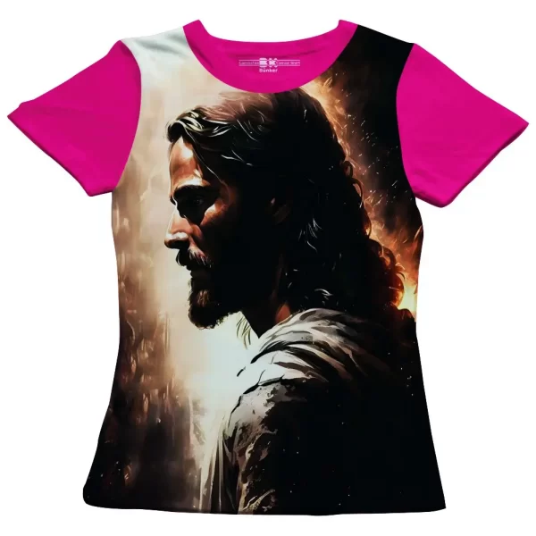 Camiseta Modelo Baby Look, Estampa; Momento com Jesus - Image 3