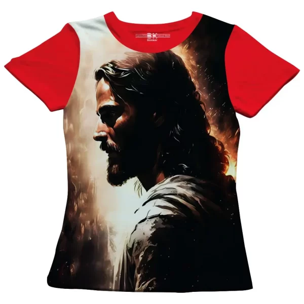 Camiseta Modelo Baby Look, Estampa; Momento com Jesus - Image 5