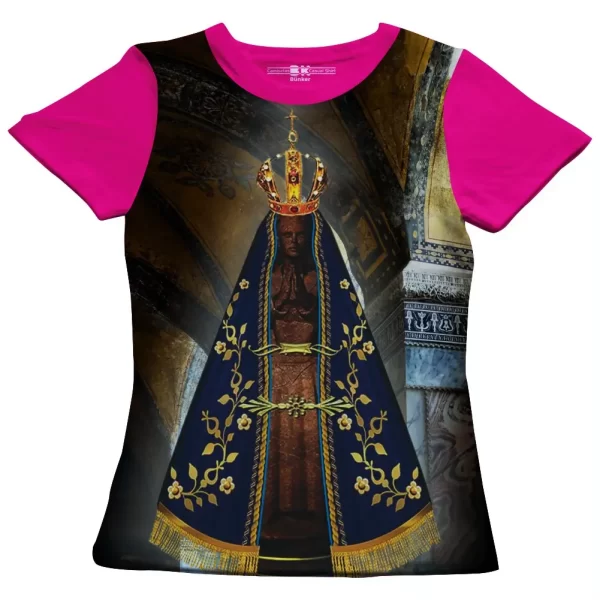 Camiseta Modelo Baby Look, Estampa; Nossa Senhora Aparecida - Image 3