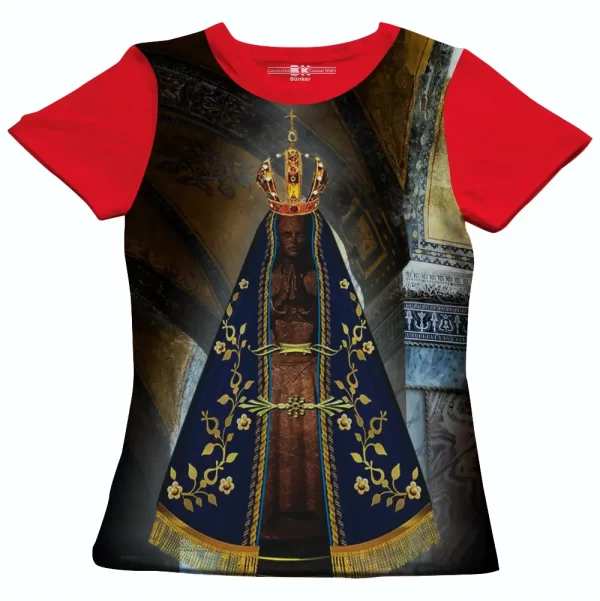 Camiseta Modelo Baby Look, Estampa; Nossa Senhora Aparecida - Image 5