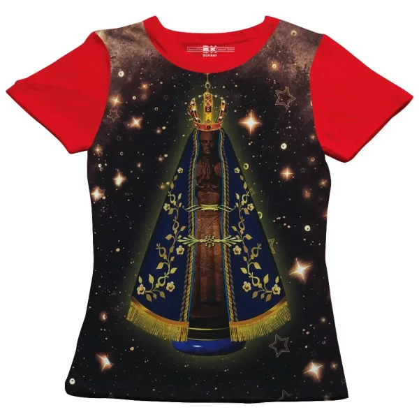 Camiseta Modelo Baby Look, Estampa; Nossa Senhora Aparecida Iluminando - Image 5