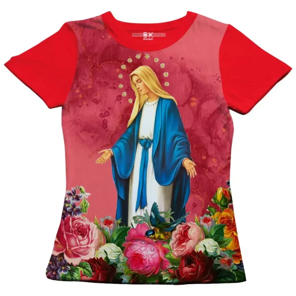 Camiseta Modelo Baby Look, Estampa; Nossa Senhora das Graças - Image 5