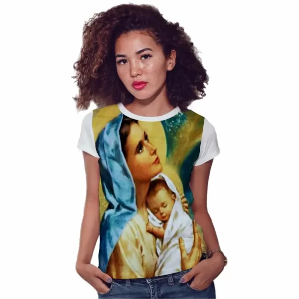 Camiseta Modelo Baby Look, Estampa; Rainha das Missões