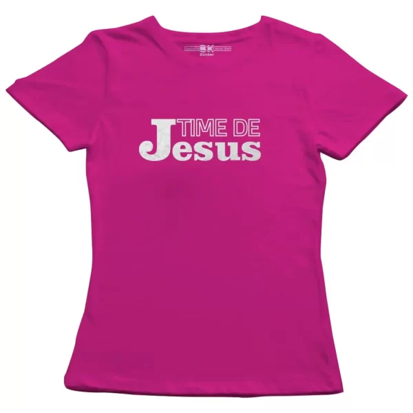 Camiseta Modelo Baby Look, Estampa; Time de Jesus - Image 3