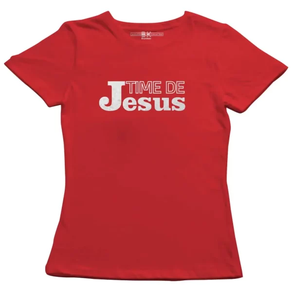 Camiseta Modelo Baby Look, Estampa; Time de Jesus - Image 5