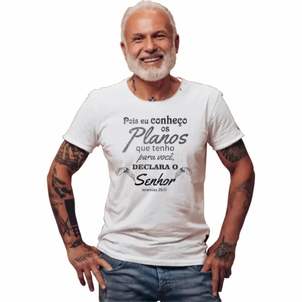 Camiseta Modelo Tradicional, Estampa; Declara o Senhor