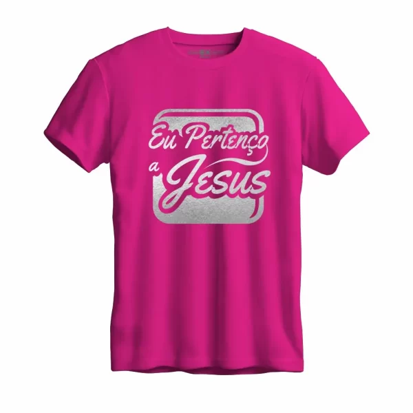 Camiseta Modelo Tradicional, Estampa; eu Pertenço a Jesus - Image 3