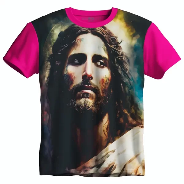 Camiseta Modelo Tradicional, Estampa; Face de Jesus - Image 3