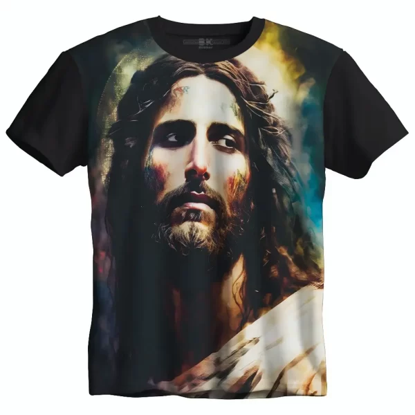 Camiseta Modelo Tradicional, Estampa; Face de Jesus - Image 4