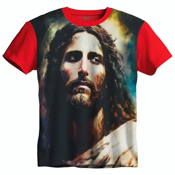 Camiseta Modelo Tradicional, Estampa; Face de Jesus - Image 5