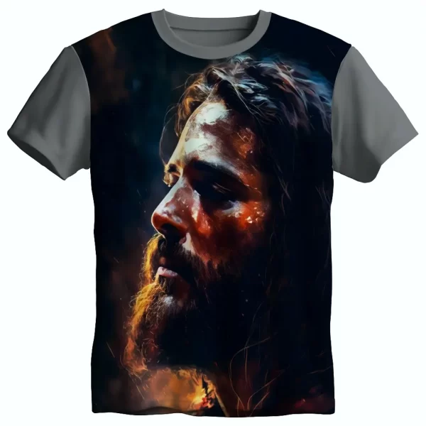 Camiseta Modelo Tradicional, Estampa; Jesus é a Luz - Image 2