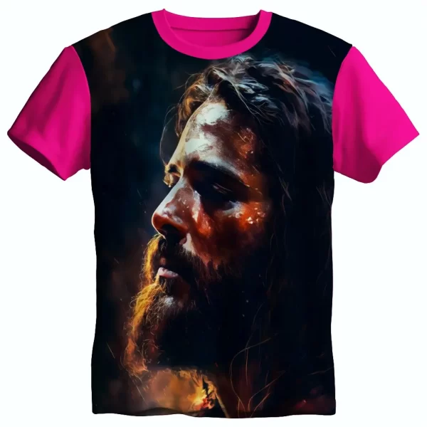 Camiseta Modelo Tradicional, Estampa; Jesus é a Luz - Image 3