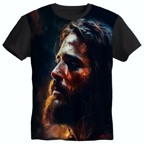 Camiseta Modelo Tradicional, Estampa; Jesus é a Luz - Image 4