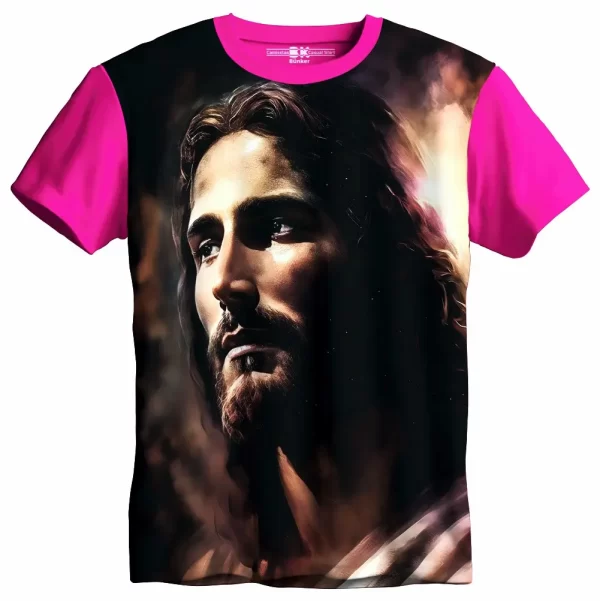 Camiseta Modelo Tradicional, Estampa; Jesus Reflexão - Image 3