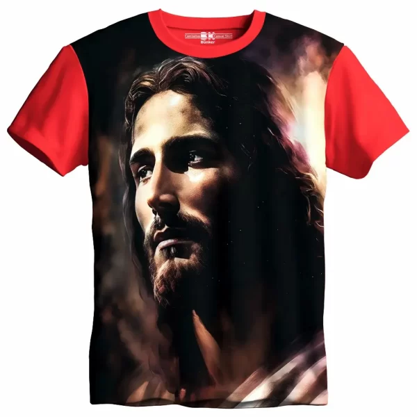 Camiseta Modelo Tradicional, Estampa; Jesus Reflexão - Image 5