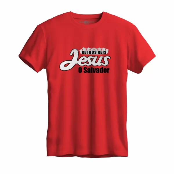 Camiseta Modelo Tradicional, Estampa; Jesus Rei dos Reis - Image 5