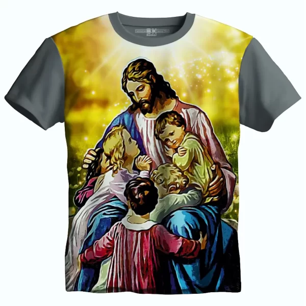 Camiseta Modelo Tradicional, Estampa; Jesus Vinde a Mim - Image 2