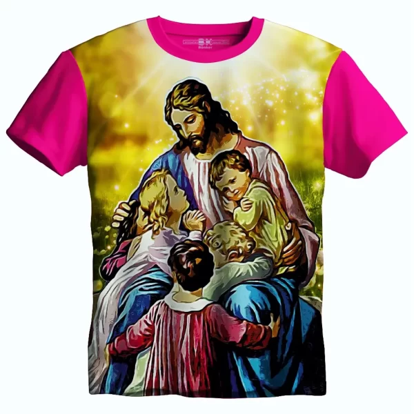 Camiseta Modelo Tradicional, Estampa; Jesus Vinde a Mim - Image 3