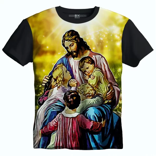 Camiseta Modelo Tradicional, Estampa; Jesus Vinde a Mim - Image 4