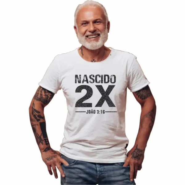 Camiseta Modelo Tradicional, Estampa; João 3:16