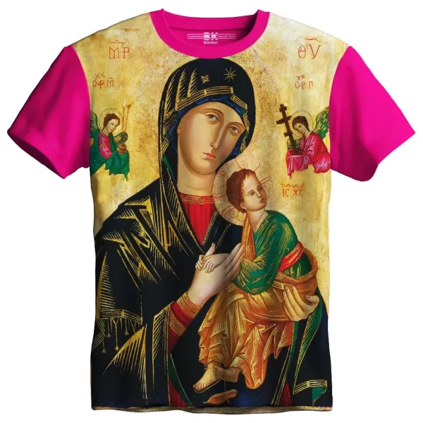 Camiseta Modelo Tradicional, Estampa; Mãe do Perpétuo Socorro - Image 3