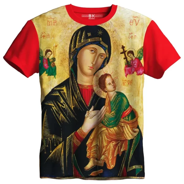 Camiseta Modelo Tradicional, Estampa; Mãe do Perpétuo Socorro - Image 5