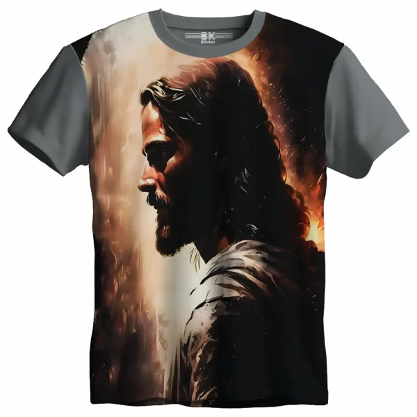 Camiseta Modelo Tradicional, Estampa; Momento com Jesus - Image 2